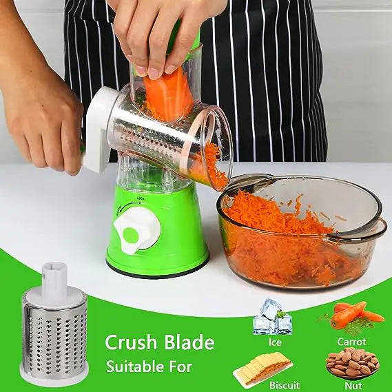 3 in 1 Rotary Vegetable Grater and Slicer