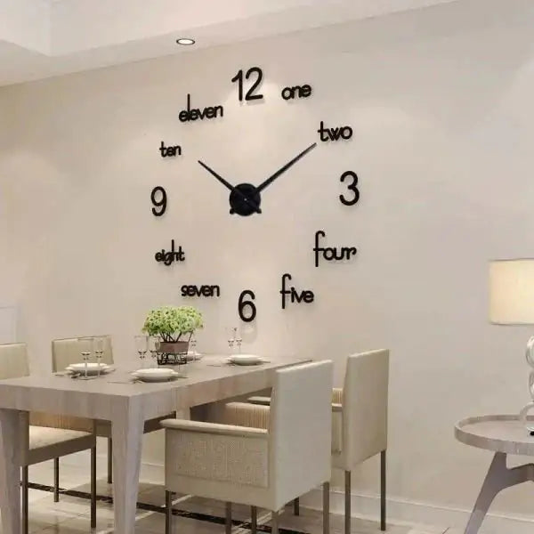 Acrylic Wall Clock 3D Wooden DIY